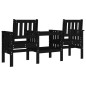 vidaXL Gartenbank mit Tisch 2-Sitzer Schwarz Massivholz Kiefer vidaXL Gartenbank mit Tisch 2-Sitzer Schwarz Massivholz Kiefer