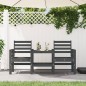 vidaXL Gartenbank mit Tisch 2-Sitzer Grau Massivholz Kiefer vidaXL Gartenbank mit Tisch 2-Sitzer Grau Massivholz Kiefer