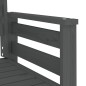 vidaXL Gartenbank mit Tisch 2-Sitzer Grau Massivholz Kiefer vidaXL Gartenbank mit Tisch 2-Sitzer Grau Massivholz Kiefer