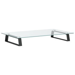 vidaXL Monitorständer Schwarz 60x35x8 cm Hartglas und Metall