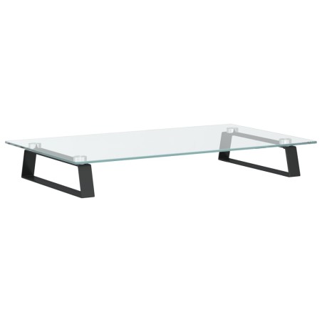 vidaXL Monitorständer Schwarz 60x35x8 cm Hartglas und Metall