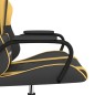 vidaXL Gaming-Stuhl mit Massagefunktion Schwarz & Golden Kunstleder vidaXL Gaming-Stuhl mit Massagefunktion Schwarz & Golden Kunstleder