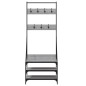vidaXL Kleiderständer mit Schuhablage Grau Sonoma 70x40x184 cm vidaXL Kleiderständer mit Schuhablage Grau Sonoma 70x40x184 cm