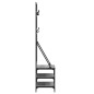 vidaXL Kleiderständer mit Schuhablage Grau Sonoma 70x40x184 cm vidaXL Kleiderständer mit Schuhablage Grau Sonoma 70x40x184 cm