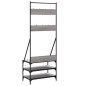 vidaXL Kleiderständer mit Schuhablage Grau Sonoma 70x40x184 cm vidaXL Kleiderständer mit Schuhablage Grau Sonoma 70x40x184 cm