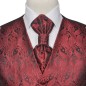 Hochzeitswesten-Set Herren Paisley Größe 48 Burgunderrot Hochzeitswesten-Set Herren Paisley Größe 48 Burgunderrot