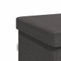 vidaXL Sitzbank mit Stauraum Faltbar Dunkelgrau Leinenoptik vidaXL Sitzbank mit Stauraum Faltbar Dunkelgrau Leinenoptik
