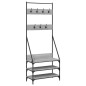 vidaXL Kleiderständer mit Schuhablage Grau Sonoma 72x34x184 cm vidaXL Kleiderständer mit Schuhablage Grau Sonoma 72x34x184 cm