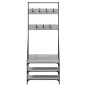 vidaXL Kleiderständer mit Schuhablage Grau Sonoma 72x34x184 cm vidaXL Kleiderständer mit Schuhablage Grau Sonoma 72x34x184 cm