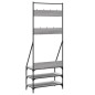 vidaXL Kleiderständer mit Schuhablage Grau Sonoma 72x34x184 cm vidaXL Kleiderständer mit Schuhablage Grau Sonoma 72x34x184 cm