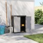 vidaXL Gartenschrank Grau und Schwarz 65x37x85 cm PP vidaXL Gartenschrank Grau und Schwarz 65x37x85 cm PP