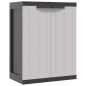 vidaXL Gartenschrank Grau und Schwarz 65x37x85 cm PP vidaXL Gartenschrank Grau und Schwarz 65x37x85 cm PP