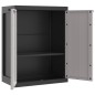 vidaXL Gartenschrank Grau und Schwarz 65x37x85 cm PP vidaXL Gartenschrank Grau und Schwarz 65x37x85 cm PP