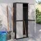 vidaXL Gartenschrank Grau und Schwarz 65x37x165 cm PP vidaXL Gartenschrank Grau und Schwarz 65x37x165 cm PP