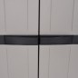 vidaXL Gartenschrank Grau und Schwarz 65x37x165 cm PP vidaXL Gartenschrank Grau und Schwarz 65x37x165 cm PP