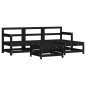 vidaXL 5-tlg. Garten-Lounge-Set Schwarz Massivholz Kiefer vidaXL 5-tlg. Garten-Lounge-Set Schwarz Massivholz Kiefer