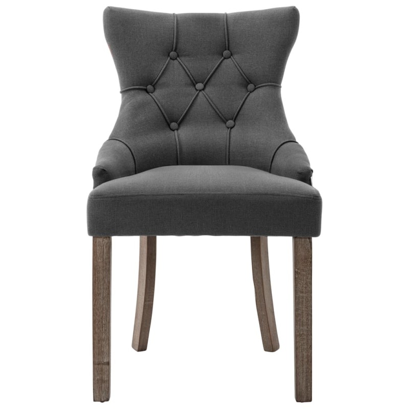 Esszimmerstühle 4 Stk. Grau Stoff Esszimmerstühle 4 Stk. Grau Stoff