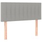 vidaXL Boxspringbett mit Matratze Hellgrau 90x190 cm Stoff vidaXL Boxspringbett mit Matratze Hellgrau 90x190 cm Stoff