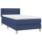 vidaXL Boxspringbett mit Matratze Blau 90x200 cm Stoff vidaXL Boxspringbett mit Matratze Blau 90x200 cm Stoff