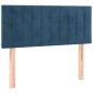 vidaXL Boxspringbett mit Matratze & LED Dunkelblau 90x200 cm Samt vidaXL Boxspringbett mit Matratze & LED Dunkelblau 90x200 cm Samt