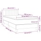vidaXL Boxspringbett mit Matratze & LED Dunkelblau 90x200 cm Samt vidaXL Boxspringbett mit Matratze & LED Dunkelblau 90x200 cm Samt