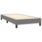 vidaXL Boxspringbett mit Matratze & LED Dunkelgrau 80x200 cm Stoff vidaXL Boxspringbett mit Matratze & LED Dunkelgrau 80x200 cm Stoff