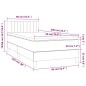 vidaXL Boxspringbett mit Matratze & LED Hellgrau 90x200 cm Stoff vidaXL Boxspringbett mit Matratze & LED Hellgrau 90x200 cm Stoff