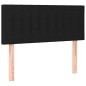 vidaXL Boxspringbett mit Matratze & LED Schwarz 90x200 cm Stoff vidaXL Boxspringbett mit Matratze & LED Schwarz 90x200 cm Stoff