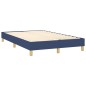 vidaXL Boxspringbett mit Matratze & LED Blau 120x200 cm Stoff vidaXL Boxspringbett mit Matratze & LED Blau 120x200 cm Stoff