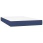 vidaXL Boxspringbett mit Matratze & LED Blau 120x200 cm Stoff vidaXL Boxspringbett mit Matratze & LED Blau 120x200 cm Stoff