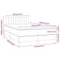 vidaXL Boxspringbett mit Matratze & LED Blau 120x200 cm Stoff vidaXL Boxspringbett mit Matratze & LED Blau 120x200 cm Stoff