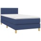 vidaXL Boxspringbett mit Matratze Blau 90x190 cm Stoff vidaXL Boxspringbett mit Matratze Blau 90x190 cm Stoff