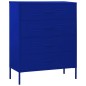 vidaXL Kommode Marineblau 80x35x101,5 cm Stahl vidaXL Kommode Marineblau 80x35x101,5 cm Stahl