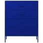 vidaXL Kommode Marineblau 80x35x101,5 cm Stahl vidaXL Kommode Marineblau 80x35x101,5 cm Stahl