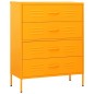 vidaXL Kommode Senfgelb 80x35x101,5 cm Stahl vidaXL Kommode Senfgelb 80x35x101,5 cm Stahl