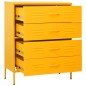 vidaXL Kommode Senfgelb 80x35x101,5 cm Stahl vidaXL Kommode Senfgelb 80x35x101,5 cm Stahl