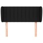 vidaXL Kopfteil mit Ohren Schwarz 83x23x78/88 cm Stoff