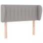 vidaXL Kopfteil mit Ohren Hellgrau 93x23x78/88 cm Stoff vidaXL Kopfteil mit Ohren Hellgrau 93x23x78/88 cm Stoff