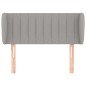 vidaXL Kopfteil mit Ohren Hellgrau 93x23x78/88 cm Stoff vidaXL Kopfteil mit Ohren Hellgrau 93x23x78/88 cm Stoff