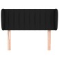 vidaXL Kopfteil mit Ohren Schwarz 93x23x78/88 cm Stoff