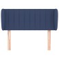 vidaXL Kopfteil mit Ohren Blau 93x23x78/88 cm Stoff