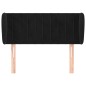 vidaXL Kopfteil mit Ohren Schwarz 93x23x78/88 cm Samt