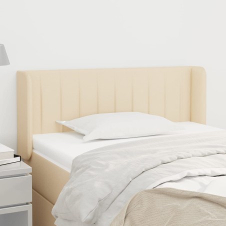 vidaXL Kopfteil mit Ohren Creme 93x16x78/88 cm Stoff