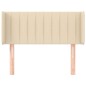 vidaXL Kopfteil mit Ohren Creme 93x16x78/88 cm Stoff