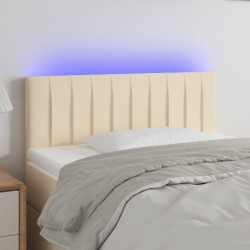 vidaXL LED Kopfteil Creme 80x5x78/88 cm Stoff