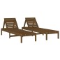 vidaXL Sonnenliegen 2 Stk. mit Tisch Honigbraun Massivholz Kiefer vidaXL Sonnenliegen 2 Stk. mit Tisch Honigbraun Massivholz Kiefer