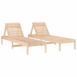 vidaXL Sonnenliegen 2 Stk. 199,5x60x74 cm Massivholz Kiefer