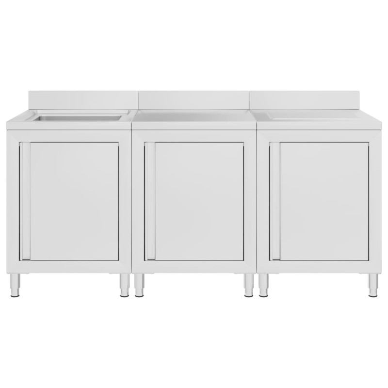 vidaXL Gastro-Spülenunterschrank 180x60x96 cm Edelstahl vidaXL Gastro-Spülenunterschrank 180x60x96 cm Edelstahl