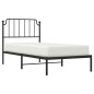 vidaXL Bettgestell mit Kopfteil Metall Schwarz 90x200 cm vidaXL Bettgestell mit Kopfteil Metall Schwarz 90x200 cm