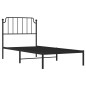 vidaXL Bettgestell mit Kopfteil Metall Schwarz 90x200 cm vidaXL Bettgestell mit Kopfteil Metall Schwarz 90x200 cm